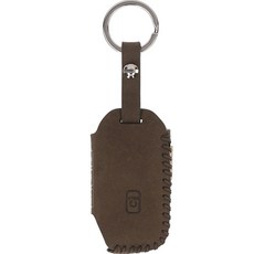 오시에나 뉴세미럭셔리 자동차 가죽 스마트키 키홀더, 카키, 기아F(5버튼)