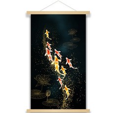 Melanne 財運九魚圖 LY398, 01(LY398-1)