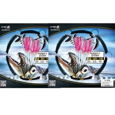 HAIDON 海東 NB 夜光小魷魚白帶魚釣組 蓄光釣魚線 2入, 黑色, 2個