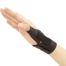 O2Medikal 拇指手腕用2段式輕薄固定腰部支撐帶 CB-2211, 黑色, 1個