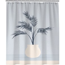 Daysoy 舒適藍色浴簾 N10, 藍色, 1個