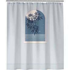 데이소이 아늑한 블루 샤워커튼, N16, 1개