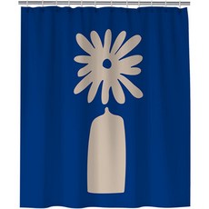 Daysoy 舒適藍色浴簾 N17, 藍色, 1個, 藍色系