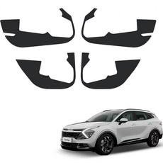 MAYTON 原廠 皮革 防刮 車門保護蓋 4件組, Sportage NQ5, 黑色