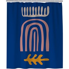 데이소이 아늑한 블루 샤워커튼, N22, 1개