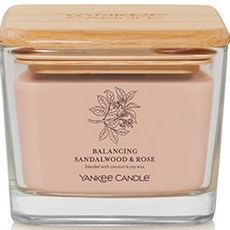YANKee CANDLe Well-being蠟燭, 318g, 平衡檀香+玫瑰, 1個
