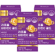 Bornt.b 高濃度脂質體維他命C Gold補充錠 78g, 60顆, 3個