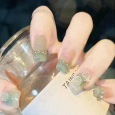 Nature's Farmer Collection 美甲片 24p 套組 Z-114, 1套, 草葉山茶花