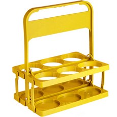 구디푸디 접이식 6구 음료수 트레이 옐로우, 1개, 1개