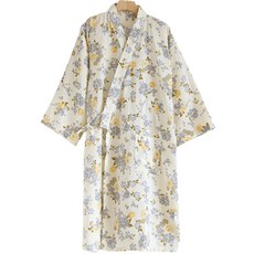 Good Shop 花色四季女士睡袍, 象牙白, 1個