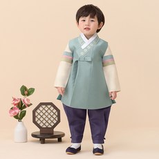 藝韓服男孩 590 銀色青河西韓服套裝