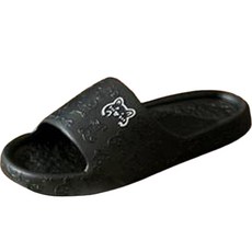 데이소이 커플 큐티츄 엠보 논슬립 욕실 실내화, 02 블랙, 1개