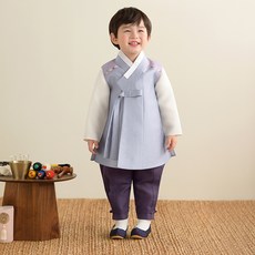 TheyeHanbok 男童用 591 Seonwoo 紫色韓服套裝