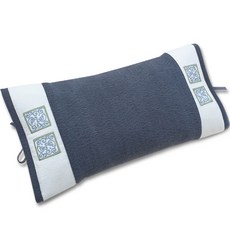 HINOKI ART 頂級扁柏方塊枕芯 色素純棉綁帶枕頭, 深灰色, 1個