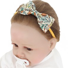 아랑로랑 여아용 해피패턴 리본 소프트 헤어밴드