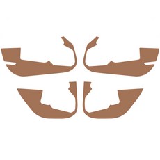 메이튼 스크래치 순정 컬러 가죽 도어커버 4p 세트 SC, 기아 스포티지 NQ5, 인디고브라운