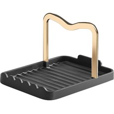 John Global DND Market 廚具鐵製支架, 黑金色, 1個