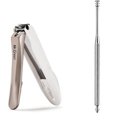 MR.GREEN 指甲剪 + 挖耳勺套組 MR1216-P, 不鏽鋼, 1套