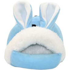 Petflow 胖嘟嘟兔子造型棉質小動物藏身處 S, 藍色, 1個