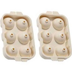 PUKO 方形6格製冰盒 2入, 白色
