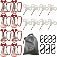 캠핑아지트 텐트 데크팩 완벽 구성 32종 세트 캠핑공구 (스프링 오징어 데크팩), 1세트