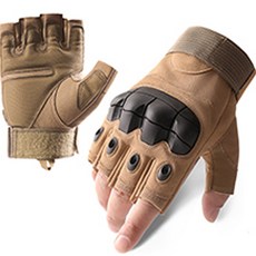 River Fox 軍風機車騎士戰術手套, 鞍棕色