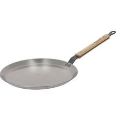 de Buyer 畢耶 Mineral B 電磁爐適用鐵製木柄可麗餅鍋, 1個, 24厘米