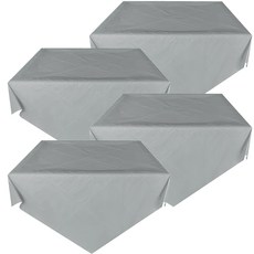 캐치 솔리드 컬러 무지 파티 식탁보 4p, 그레이, 137 x 183 cm