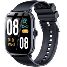 와피크 통화 스마트워치 P3S, 블랙, 4.6cm, 블루투스