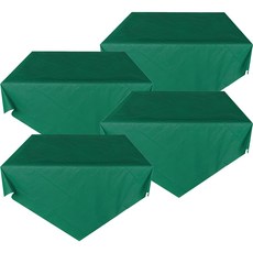 Catch 素色純色派對桌布 4入, 137 x 183 cm, 深綠色