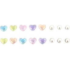 arang.rorang 嬰幼兒用 閃亮糖果鞋飾 愛心5種 x 2p + 珍珠6p 套組