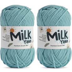 니뜨 밀크얀 뜨개실 50g, 67인디스카이, 2개