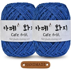 Nitteu Cafehwaji 織線 40g 2入 + 圓形邊緣標籤組, 1023_藍色, 1套