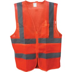 가드맨 현장 작업용 형광 안전조끼, 주황, 1개