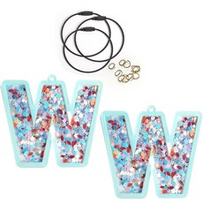 brandyarn 壓克力亮片吊飾 W 2入 + 鋼絲圈 3入 + O型環 10入 套組, 鋼絲圈(黑色), 1套