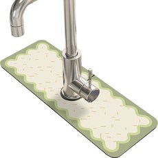 Deisoi 餅乾紋路水龍頭墊 14 x 38 cm, 02 綠色, 1個