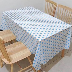 Catch 彩色圓點派對桌布 4入, 137 x 183 cm, 白藍色