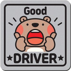 1am汽車磁吸新手駕駛貼紙從雙開始正方形中 17 熊, 銀, 1個