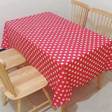 Catch 彩色圓點派對桌布 4入, 137 x 183 cm, 紅色