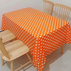 Catch 彩色圓點派對桌布 2入, 137 x 183 cm, 橘色