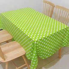 캐치 컬러풀 도트 파티 테이블보, 연두, 137 x 183 cm