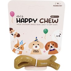 agaprapet 磨牙玩具 骨頭棒 狗狗潔牙骨 Happy Chew, 單一顏色, 1個