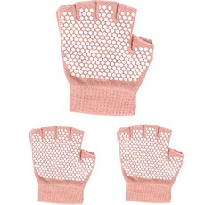 Monoply瑜珈皮拉提斯手套雙手 3入組, 蜜桃色