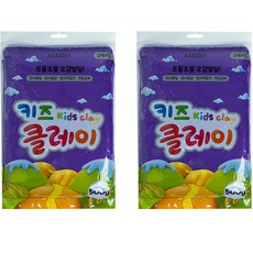 키즈 클레이 2p, 보라, 500g, 1세트