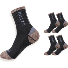 MILLET 男士毛圈長筒登山襪組, 炭灰色