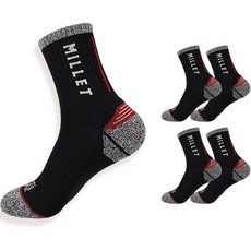 MILLET 男士毛圈長筒襪5雙, 黑色