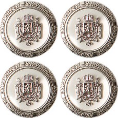 東大門紐扣 King Hera C 紐扣 25mm, 白鎳, 4個