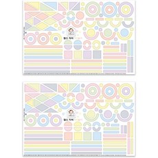 momsboard 磁鐵恩物 粉彩 A+B 套組, 混合色, 1個