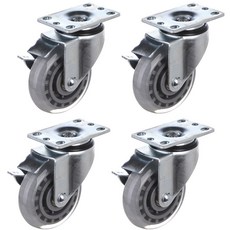 T-REX CASTER 旋轉煞車腳輪 130 x 64 x 95 mm 高彈性直排輪 透明 P504S-6B, 4個