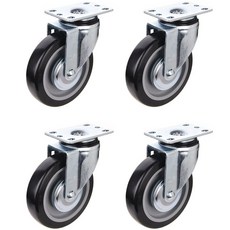 T-REX CASTER 旋轉腳輪 155 x 64 x 95 mm 聚氨酯 黑色 P505S-2 DB, 4個